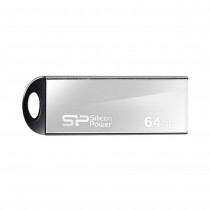 Флеш диск SILICON POWER 64 Гб, USB 2.0, водонепроницаемый корпус, Touch 830 Silver (SP064GBUF2830V1S)
