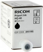 Чернила RICOH (упаковка 5шт) чёрные для дупликатора тип HQ40 для Priport JP4500/DX4542/4545/DD4450 (5x600 мл) (817225)