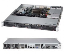 Серверная платформа SUPERMICRO 1U, LGA1150, Intel C224, 4 x DDR3, 4 x 3.5
