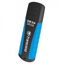 Флеш диск TRANSCEND 32 Гб, USB 3.0, водонепроницаемый корпус, JetFlash 810 Black/Blue (TS32GJF810)