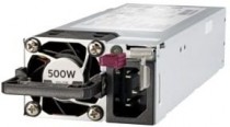 Блок питания серверный HP 500 Вт, Hot-Plug, энегоэффективность: 96%, входное напряжение: 200 - 277V AC, 380V DC, для E ProLiant Gen10 и 300 серии Gen9 (865408-B21)