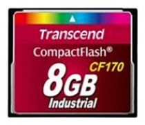 Карта памяти TRANSCEND 8 Гб, Compact Flash, чтение: 75.84 Мб/с, запись: 11.17 Мб/с, CF170 (TS8GCF170)