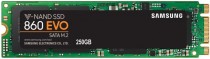 SSD накопитель SAMSUNG 250 Гб, внутренний SSD, M.2, 2280, SATA-III, чтение: 550 Мб/сек, запись: 520 Мб/сек, TLC, 860 EVO (MZ-N6E250BW)