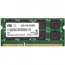 Память FOXLINE 8 Гб, DDR3, 12800 Мб/с, CL11, 1.35 В, 1600MHz, SO-DIMM (FL1600D3S11L-8G)