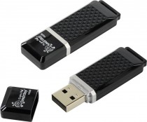 Флеш диск SMARTBUY 16 Гб, USB 2.0, Quartz Black (SB16GBQZ-K)