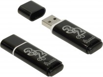 Флеш диск SMARTBUY 32 Гб, USB 2.0, Glossy Black (SB32GBGS-K)