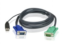 KVM кабель ATEN VGA (M) + USB (АM) -> SPHD (M), 1.8м., черный (2L-5202U)