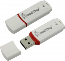 Флеш диск SMARTBUY 4 Гб, USB 2.0, Crown White (SB4GBCRW-W)