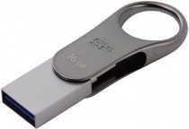 Флеш диск Silicon Power 16 Гб, USB 3.1/USB Type C, водонепроницаемый корпус, Mobile C80 Silver (SP016GBUC3C80V1S)