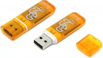 Флеш диск SMARTBUY 32 Гб, USB 2.0, Glossy Orange (SB32GBGS-Or)