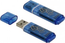 Флеш диск SMARTBUY 64 Гб, USB 2.0, Glossy Blue (SB64GBGS-B)