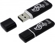 Флеш диск SMARTBUY 64 Гб, USB 2.0, Glossy Black (SB64GBGS-K)