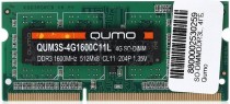 Память QUMO 4 Гб, DDR3, 12800 Мб/с, CL11, 1.35 В, 1600MHz, SO-DIMM (QUM3S-4G1600C11L)