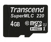 Карта памяти TRANSCEND 4 Гб, microSDHC, Industrial (TS4GUSD220I)