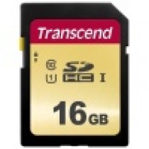 Карта памяти TRANSCEND 16 Гб, SDHC, Secure Digital HC, чтение: 95 Мб/с, запись: 60 Мб/с (TS16GSDC500S)