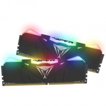 Комплект памяти PATRIOT MEMORY 16 Гб, 2 модуля DDR-4, 25600 Мб/с, CL16-18-18-36, 1.35 В, радиатор, подсветка, 3200MHz, Viper RGB Black, 2x8Gb KIT (PVR416G320C6K)