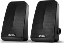 Акустическая система SVEN 2.0, мощность 6 Вт, 80-20000 Гц, материал колонок: пластик, USB, 380 Black (SV-014216)