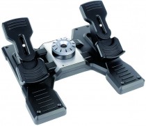 Педали LOGITECH G Saitek PRO Flight Rudder Pedals черный USB виброотдача (945-000005)