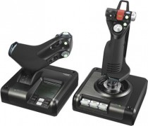 Джойстик LOGITECH G Saitek X52 Pro Flight Control System черный USB виброотдача (945-000003)