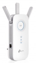Повторитель беспроводного сигнала TP-LINK Wi-Fi, 2.4/5 ГГц, стандарт Wi-Fi: 802.11ac, максимальная скорость: 1750 Мбит/с, скорость портов: 1000 Мбит/сек (RE450)