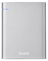 Внешний аккумулятор BURO 21000 мАч, максимальный ток 2.1 А, два разъема USB, вес 480 г, темно-серый (RCL-21000)