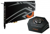 Звуковая карта внутренняя ASUS PCI-E, аналоговые аудиовыходы: 8, ASIO v. 2.2, ЦАП 24 бит / 192 кГц, с дополнительным блоком (STRIX RAID PRO)