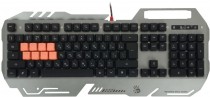 Клавиатура A4TECH проводная, механическо-мембранная, цифровой блок, подсветка клавиш, USB, серый (Bloody B418 Grey)