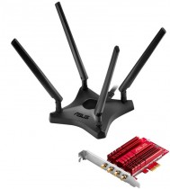 Wi-Fi адаптер PCI ASUS стандарт Wi-Fi: 802.11ac, максимальная скорость 2167 Мбит/с, PCI-E (PCE-AC88)
