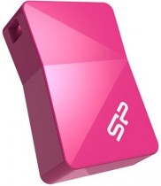 Флеш диск SILICON POWER 8 Гб, USB 2.0, водонепроницаемый корпус, Touch T08 Pink (SP008GBUF2T08V1H)