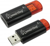 Флеш диск SMARTBUY 8Gb Click USB2.0, Black (SB8GBCl-K)