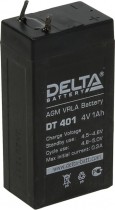 Аккумуляторная батарея DELTA BATTERY ёмкость 1 Ач, напряжение 4 В, клеммы типа: терминал, DT401 (DT 401)