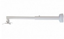 Кронштейн для проектора WIZE расст. между крепеж. отверст. 285мм, наклон +30/-90°, поворот +50/-50°,вращение 360°, кабельный канал, длина штанги 62- 110 см, нагрузка 24 кг, белый (WTH 62110)