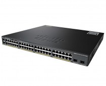Коммутатор CISCO управляемый, уровень 2, 48 портов Ethernet 1 Гбит/с, 2 uplink/стек/SFP (до 10 Гбит/с), поддержка PoE/PoE+, установка в стойку, USB-порт, 128 МБ встроенная память, 512 МБ RAM (WS-C2960X-48TD-L)