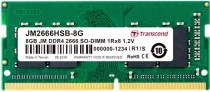 Память TRANSCEND 8 Гб, DDR-4, 21300 Мб/с, CL19, 1.2 В, 2666MHz, SO-DIMM (JM2666HSB-8G)