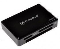 Картридер внешний TRANSCEND USB 3.0 RDF8K для карт памяти SD/microSD/CF/MSXC с поддержкой UHS-I, чёрный (TS-RDF8K2)