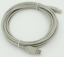 Кабель USB A(m) USB B(m) серый, 5м