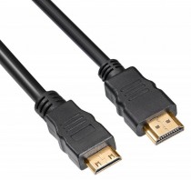 Кабель BURO аудио-видео HDMI (m)/Mini HDMI (m) 1.8м. феррит.кольца Позолоченные контакты черный