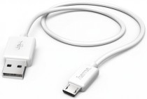 Кабель HAMA micro USB B (m) USB A(m) 1.4м белый (00173628)