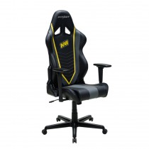 Кресло DXRACER искусственная кожа, до 100 кг, механизм качания, поясничный упор, цвет: жёлтый, чёрный, Racing Natus Vincere Na'Vi (OH/RZ60/NGY)