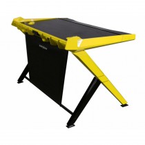 Стол DXRACER Gaming Desk чёрно-жёлтый ударопрочный пластик ABS, карбон, 120*78*55 (GD/1000/NY)