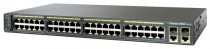 Коммутатор CISCO управляемый, 48 портов Ethernet 10/100 Мбит/сек, 2 скорость до 10/100/1000 Мбит/сек, 64 Мб оперативной памяти, установка в стойку (WS-C2960+48TC-L)